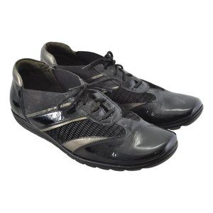 Sesto Meucci Women's Black Silver Leather Oxford